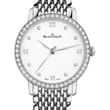 Blancpain Villeret Ultraplate Diamond Mille Mailles Steel Ladies Watch - 6104 4628 MMB