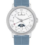 Blancpain Villeret Quantieme Phases de Lune Steel Leather Ladies Watch - 6106 1127 95A
