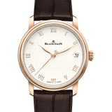 Blancpain Villeret Women Date Red Gold Ultra-Slim Alligator Ladies Watch - 6127 3642 55B
