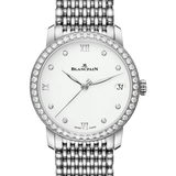 Blancpain Villeret Women Date Steel Mille Mailles Diamond Ultra-Slim Ladies Watch - 6127 4628 MMB