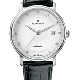 Blancpain Villeret Ultraplate Date Ultra-Slim Steel Black Alligator Men's Watch - 6223 1127 55A