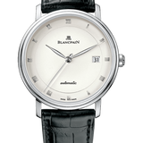 Blancpain Villeret Ultraplate Date Ultra-Slim White Gold Black Alligator Men's Watch - 6223 1542 55A