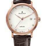 Blancpain Villeret Ultraplate Date Ultra-Slim Red Gold Alligator Men's Watch - 6223 3642 55A