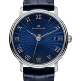 Blancpain Villeret Ultraplate Date White Gold Blue Alligator Men's Watch - 6223C 1529 55A