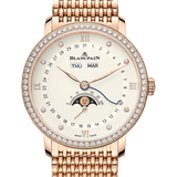 Blancpain Villeret Quantieme Complet Opalin Diamond Red Gold Men's Watch - 6264 2987 MMB