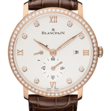 Blancpain Villeret Ultraplate Power Reserve Red Gold Diamond Alligator Men's Watch - 6606 2987 55B