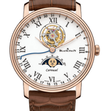 Blancpain Villeret Carrousel Phases de Lune Red Gold Alligator Men's Watch - 6622L 3631 55B