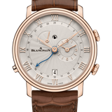 Blancpain Villeret Reveil GMT Red Gold Alligator Men's Watch - 6640 3642 55B