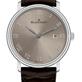Blancpain Villeret Ultraplate Date 40mm White Gold Alligator Men's Watch - 6651 1504 55A