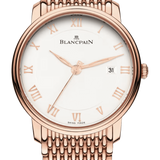 Blancpain Villeret Ultraplate Date 40mm Opaline Red Gold Men's Watch - 6651 3642 MMB