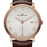 Blancpain Villeret Ultraplate Ultra-Slim Red Gold Brown Alligator Men's Watch - 6651C 3642 55A