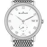 Blancpain Villeret Jour Date Mille Mailles Steel Men's Watch - 6652 1127 MMB