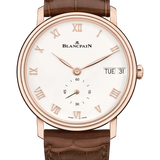 Blancpain Villeret Jour Date Red Gold & Brown Alligator Men's Watch - 6652 3642 55A