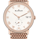 Blancpain Villeret Jour Date Mille Mailles Red Gold Men's Watch - 6652 3642 MMB