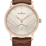 Blancpain Villeret Ultraplate Retrograde Opaline Red Gold Alligator Men's Watch - 6653 3642 55A