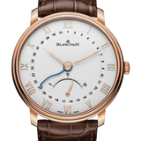 Blancpain Villeret Ultraplate Date Retrograde Red Gold Brown Alligator Men's Watch - 6653Q 3642 55B