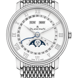Blancpain Villeret Quantieme Complet Mille Mailles Steel Men's Watch - 6654A 1127 MMB