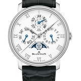 Blancpain Villeret Quantieme Perpetuel Phases de Lune Black Alligator Men's Watch - 6656 1127 55B