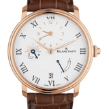 Blancpain Villeret Demi-Fuseau Horaire 8 Jours Red Gold Alligator Men's Watch - 6661 3631 55B