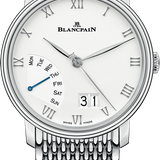 Blancpain Villeret Grande Date Jour Retrograde Steel Men's Watch - 6668 1127 MMB