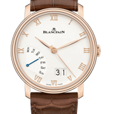 Blancpain Villeret Grande Date Jour Retrograde Red Gold Alligator Men's Watch - 6668 3642 55A