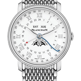 Blancpain Villeret Quantieme Complet Phases de Lune GMT Steel Men's Watch - 6676 1127 MMB
