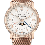 Blancpain Villeret Quantieme Complet Phases de Lune GMT Red Gold Men's Watch - 6676 3642 MMB