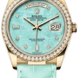 Rolex Day-Date 36 Yellow Gold Structured Amazonnite, Set with Diamond - M128148RBR-0004 - 2026