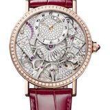 Breguet Tradition 7035 - Rose Gold Case - Diamond Paved Dial - Red Leather Strap Limited Edition of 88 - 7035BR/D8/9V6/D00D