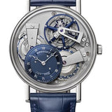 Breguet Tradition 7047 - Platinum Case - Skeleton Dial - Blue Leather Strap - 7047PT/1Y/9ZU