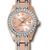 Rolex Everose Gold Lady-Datejust Pearlmaster 29 Watch - 34 Diamond Bezel - Pink Diamond Dial - 80285.74945 pchd