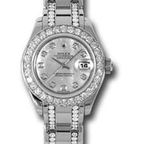 Rolex White Gold Lady-Datejust Pearlmaster 29 Watch - 32 Diamond Bezel - Mother-Of-Pearl Diamond Dial - 80299.74949 md