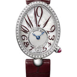 Breguet Reine de Naples 8918 - White Gold Case - Mother-Of-Pearl Dial - Burgundy Leather Strap - 8918BB/5P/964/D00D3L