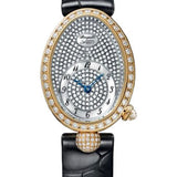 Breguet Reine de Naples 8928 - Yellow Gold Case - Diamond Paved Dial - Black Leather Strap - 8928BA/8D/944/DD0D3L