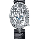 Breguet Reine de Naples 8928 - White Gold Case - Diamond Paved Dial - Black Leather Strap - 8928BB/8D/944/DD0D3L