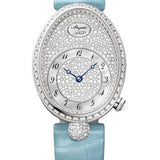 Breguet Reine de Naples 8938 - White Gold Case - Diamond Paved Dial - Light Blue Leather Strap - 8938BB/8D/964/DD0D