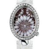 Breguet Reine de Naples 8958 - White Gold Case - Cameo Carved Out Seashell Dial - White Leather Strap - 8958BB/51/974/D00D3L