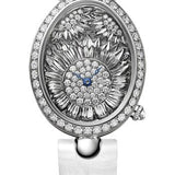 Breguet Reine de Naples 8958 - White Gold Case - Diamond Paved Dial - White Leather Strap - 8958BB/65/974/D00D