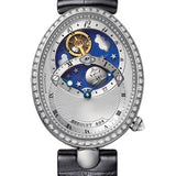 Breguet Reine de Naples Jour/Nuit 8998 - White Gold Case - Silver Dial - Black Leather Strap - 8998BB/11/974/D00D