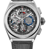 Zenith Defy El Primero 21 Watch - Titanium - Openworked Dial - Black Rubber and Alligator Strap - 95.9000.9004/78.R582
