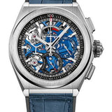 Zenith Defy El Primero 21 Watch - Titanium - Openworked Dial - Black Rubber and Alligator Strap - 95.9002.9004/78.R584