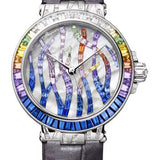 Breguet Marine Haute Joaillerie 9509 Blue Sapphire Poseidonia - White Gold Case - Mother-Of-Pearl Dial - Black Leather Strap - 9509BB/5S/984/SD0S