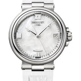 Breguet Marine Dame 9517 - Steel Case - Mother-Of-Pearl Dial - White Rubber Strap - 9517ST/5W/584