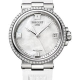 Breguet Marine Dame 9518 - Steel Case - Mother-Of-Pearl Dial - White Rubber Strap - 9518ST/5W/584/D000