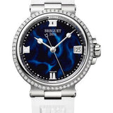 Breguet Marine Dame 9518 - Steel Case - Blue Dial - White Rubber Strap - 9518ST/E2/584/D000