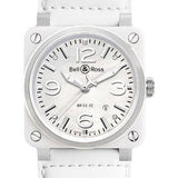 Bell & Ross BR 03-92 White Ceramic Calfskin Watch