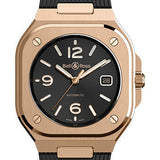 Bell & Ross BR 05 Gold Watch - Black Rubber Strap