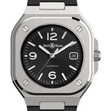 Bell & Ross BR 05 Black Steel Watch - Black Rubber Strap