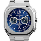 Bell & Ross BR 05 Chrono Blue Steel - Steel Bracelet