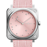 Bell & Ross BR S Pink Diamond Eagle Watch - Alligator Strap